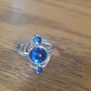 3 Items For $15 Blue Silver Ring